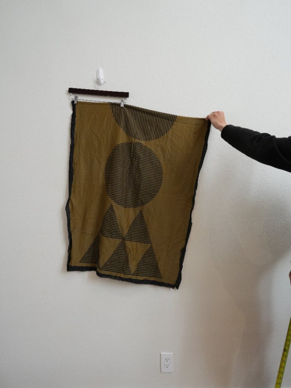 Block Shop Olive Green Cotton Scarf - Picture 2 of 5